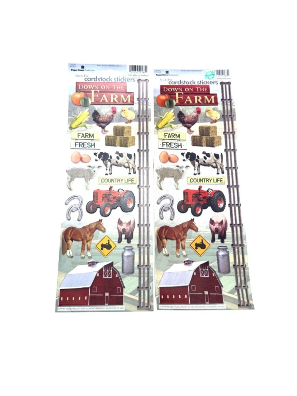 Paper House Cardstock Stickers Farm San Francisco New Mexico Baseball Basketball - Picture 4 of 4